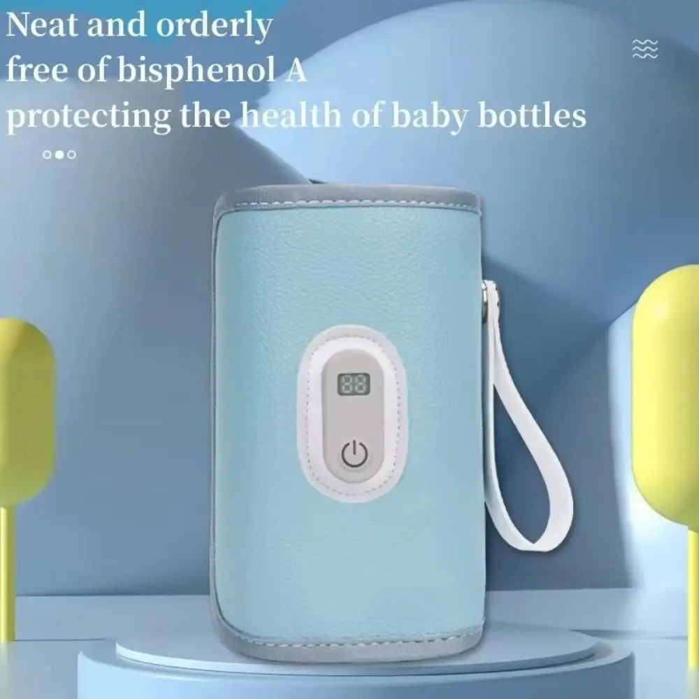 Digital Baby Bottle Warmer Type-C LED Display Milk Bottle Insulation Cover Heating 5 Levels Bottle Thermal Heater Infants